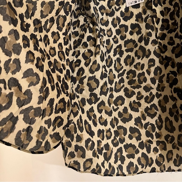 NWT Zara leopard print button down top - Picture 8 of 9